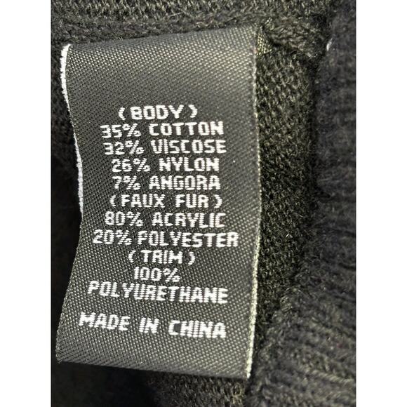 Vertigo Jacket Womens XL Gray Faux Fur Knit Bomber Full Zip Pockets Ribbed - Picture 4 of 7